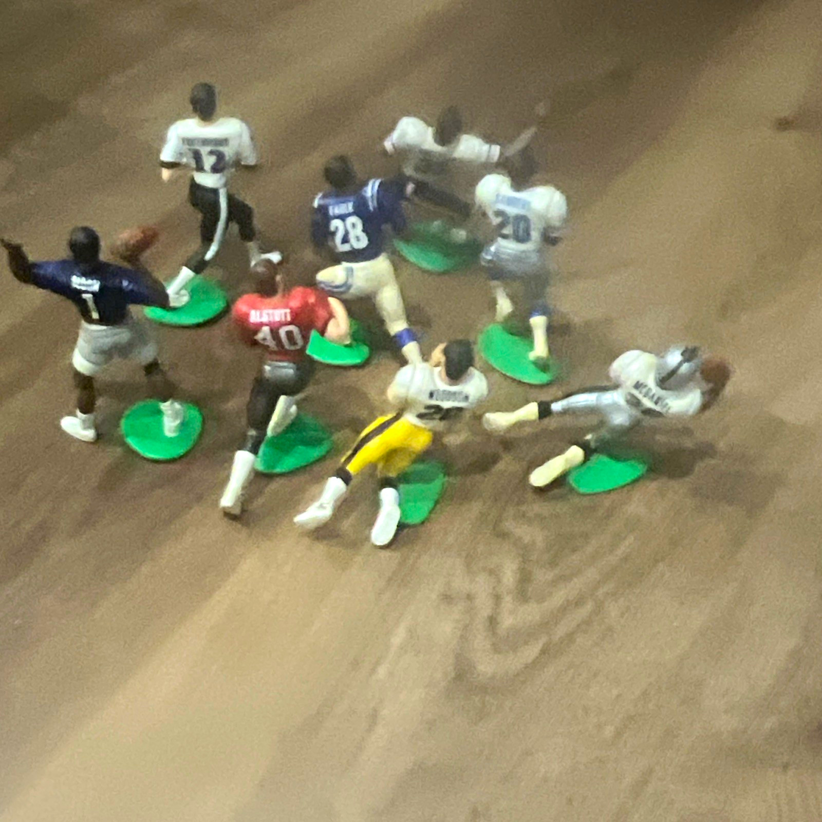 NFL Football Plastic Player Figurines Lot of 8