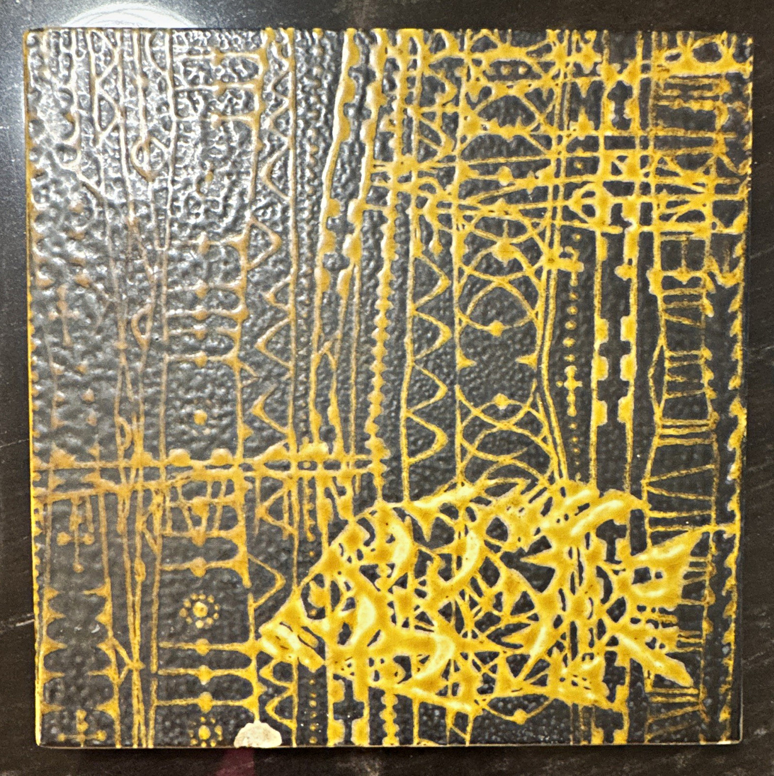 Vintage Royal Copenhagen Baca series ceramic art tile designed by Nils Thorsson Vintage Royal Copenhagen Baca series ceramic art tile designed by Nils Thorsson