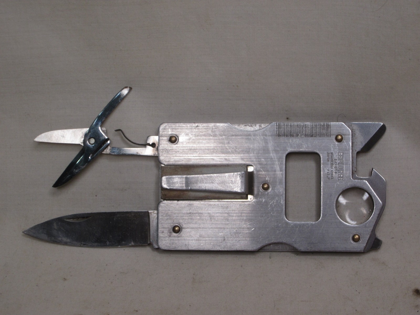 vintage EXPLORER 21-013 Japanese multi-function knife camping utility tool
