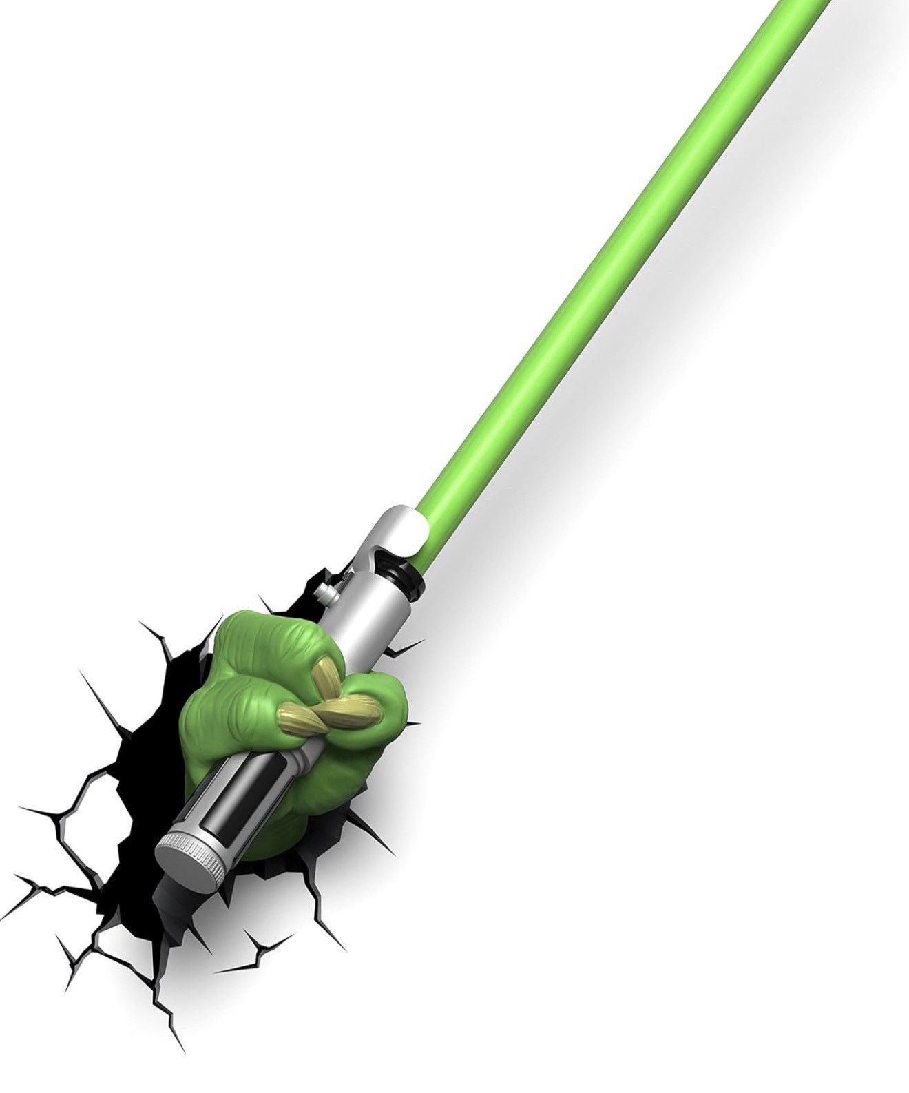 Star Wars Yoda Hand with Lightsaber 3D Deco Light – Unopened