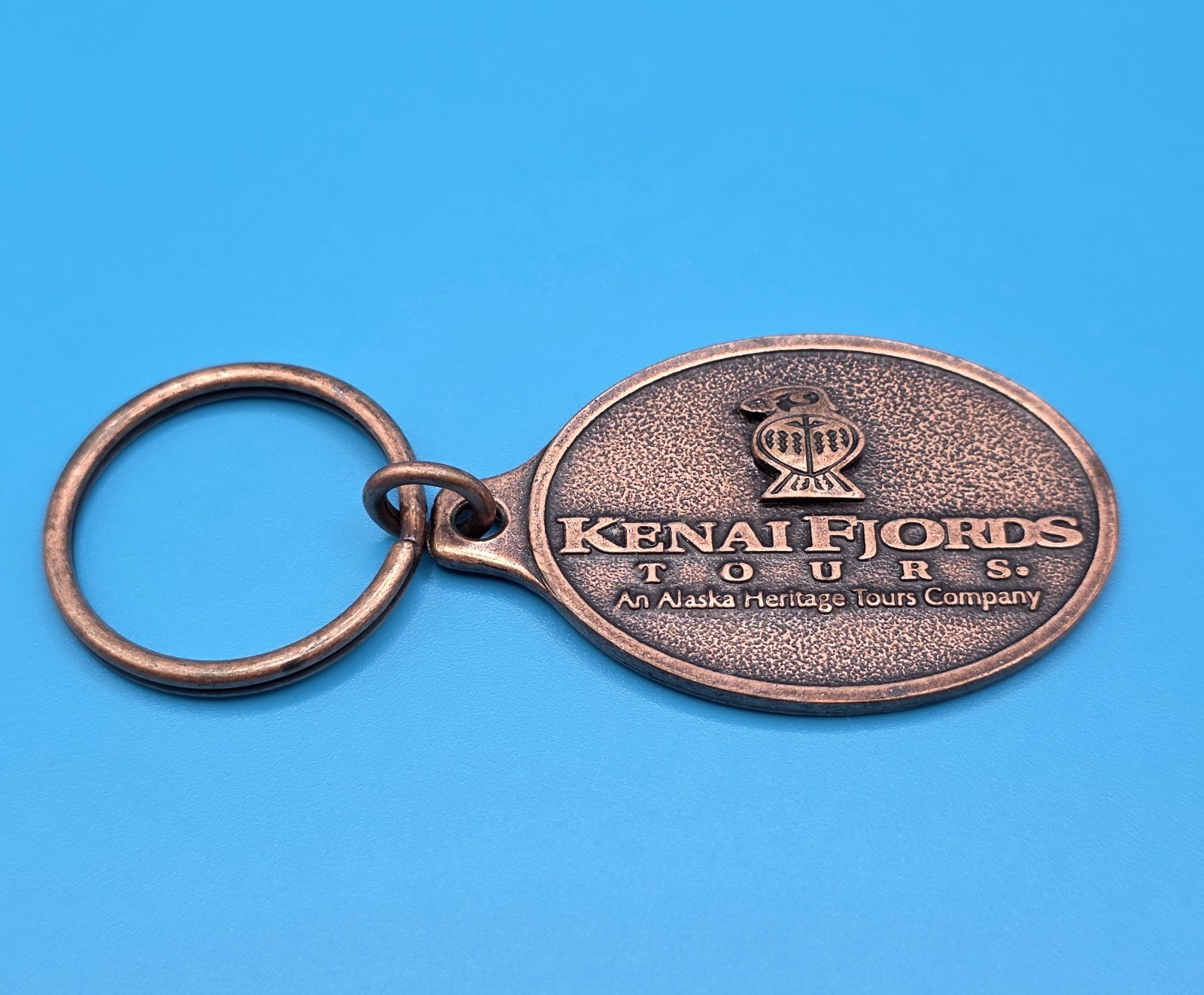 Vintage Kenai Fjords Heritage Tours Seward Alaska Cruise Keychain Made In Canada
