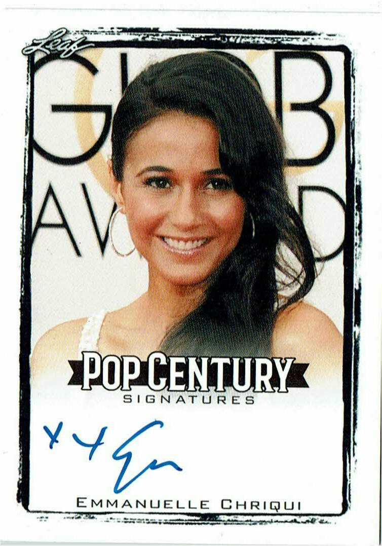 Pop Century Signatures Leaf 2017 Autograph Card BA-EC1 Emmanuelle Chriqui 