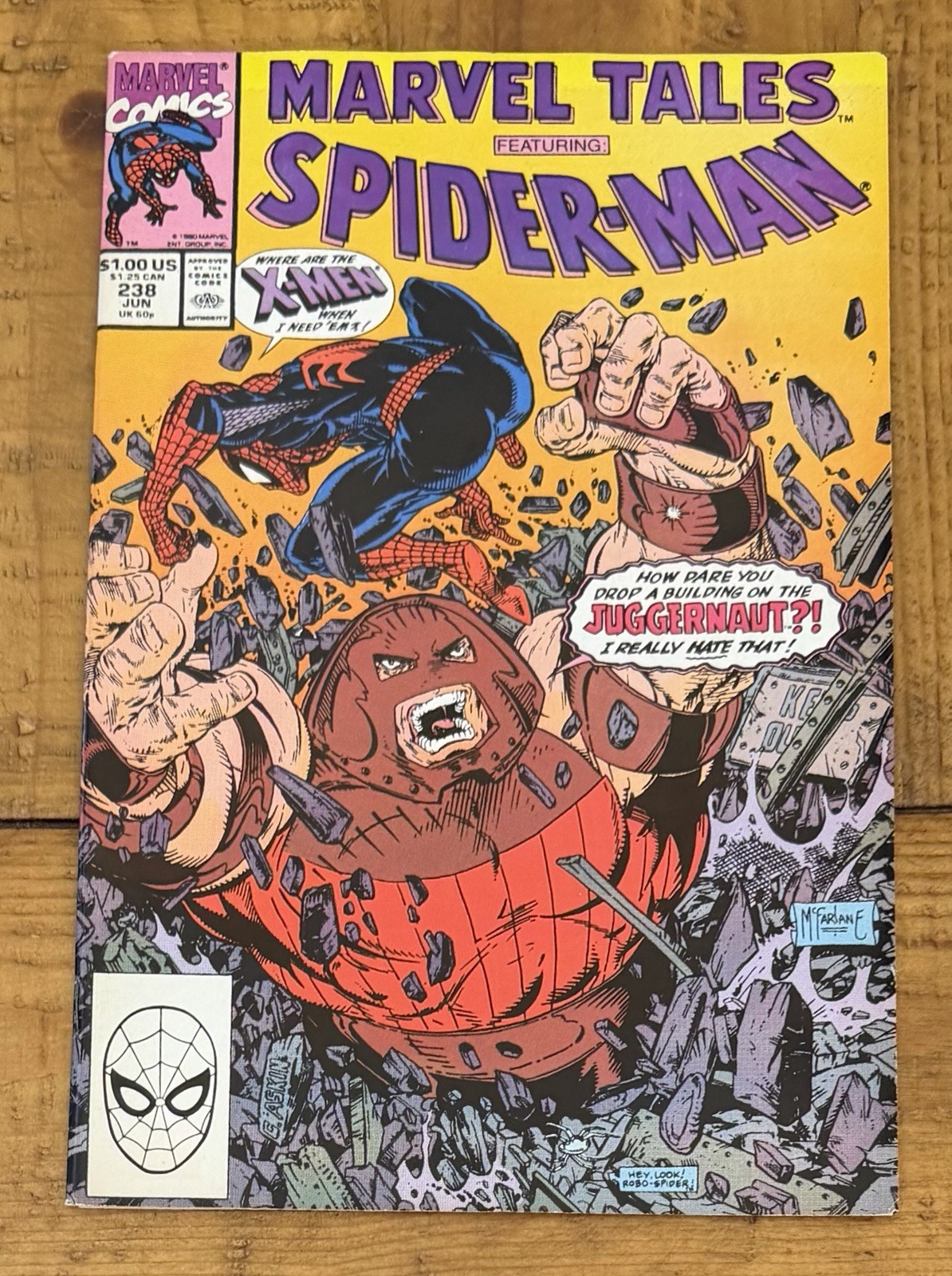 Marvel Tales #238 Todd McFarlane X-Men Juggernaut Appearance VF/NM 1990