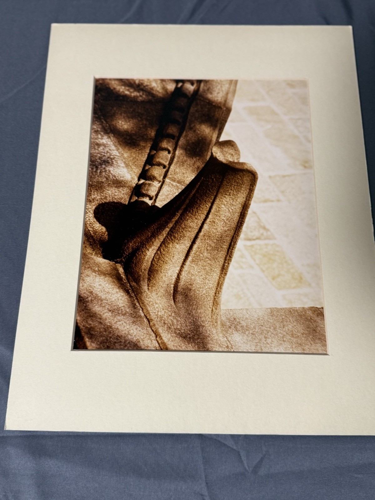 Vintage Sepia Architectural Photograph Matted Print • Yale Archive Provenance
