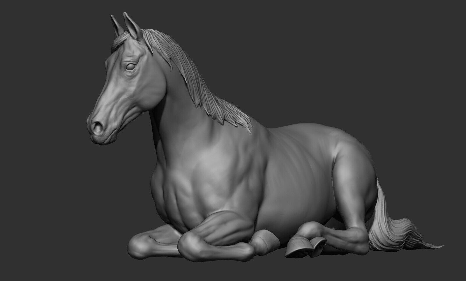 Breyer resin Traditional Model Horse laying - White Resin Ready To Paint