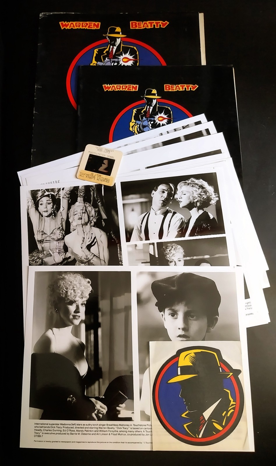 MADONNA RARE ORIGINAL PHOTOS DICK TRACY 1990 MOVIE - ITALIAN PRESS KIT + STILLS