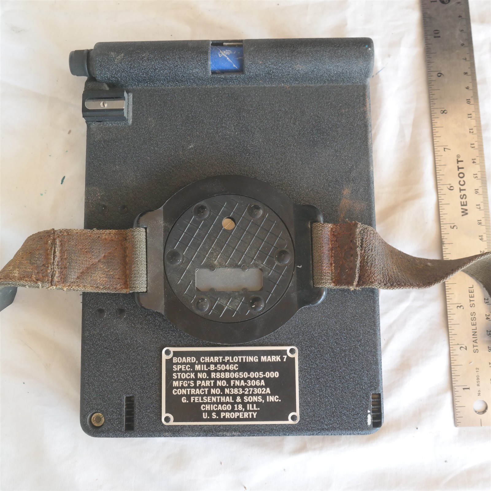 Vtg Pilot knee board MK7 Mark 7 Chart-Plotting Board Felsenthal & Sons