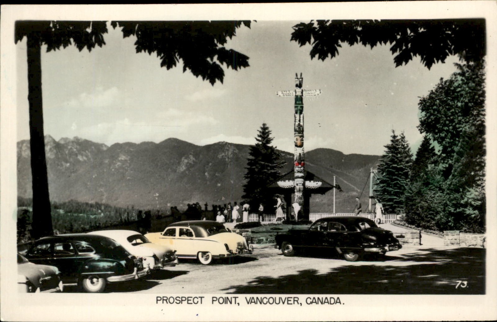 Vancouver BC Totem Pole c1950s-60s Real Photo Vintage Postcard
