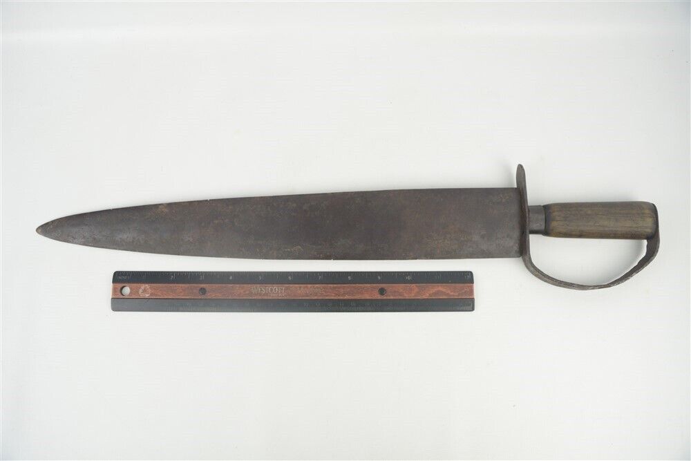 Massive Antique Civil War Period Confederate D Guard Knife 21.5\