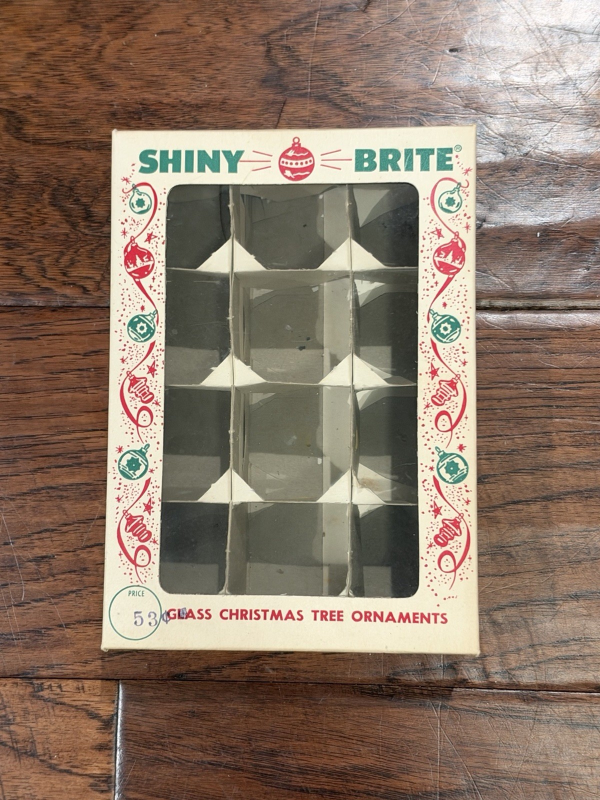 Vintage Shiny Brite Empty Christmas Ornament Box 