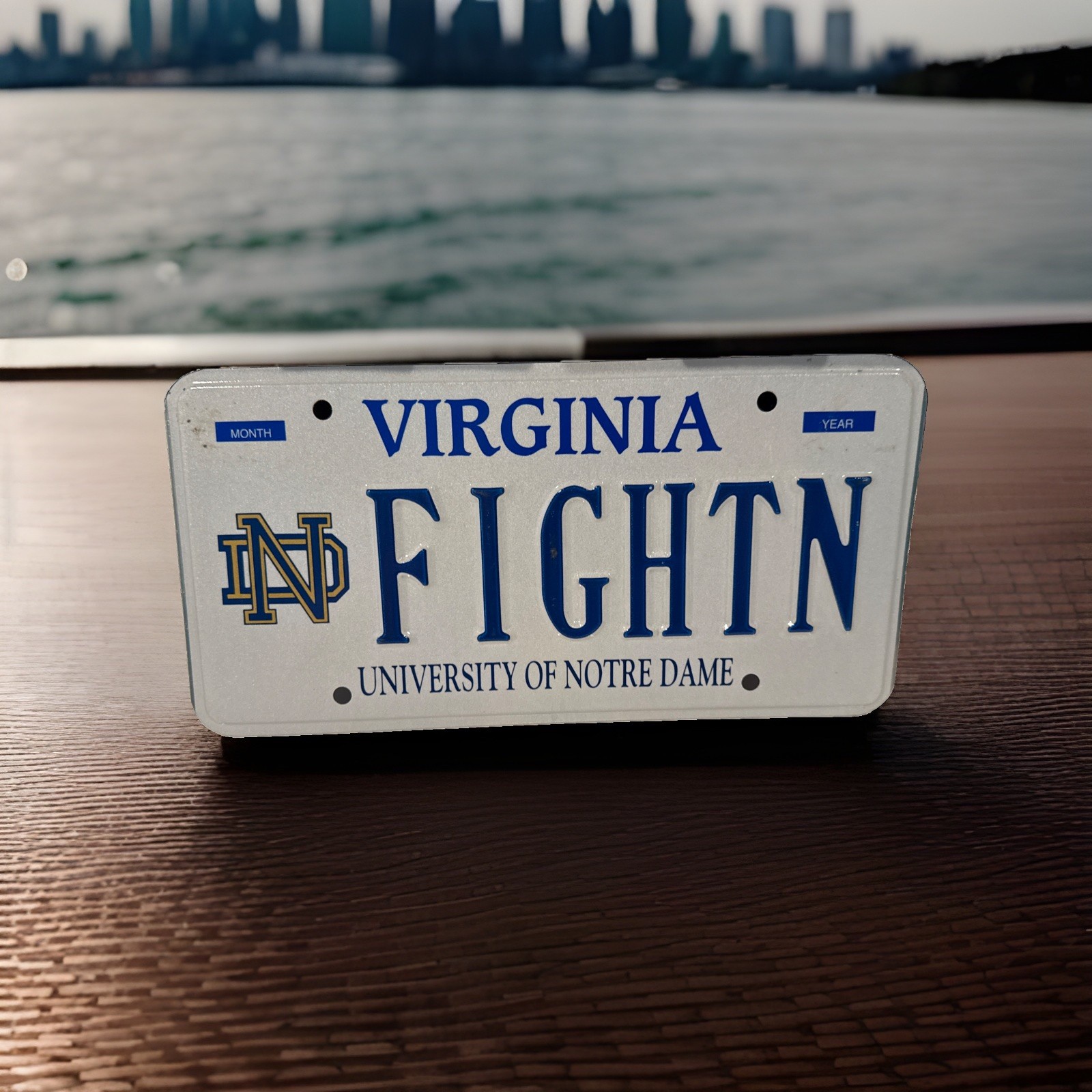 Exp Va Vanity Personalized License Plate Notre Dame FIGHT N Irish Bar Sign Tag
