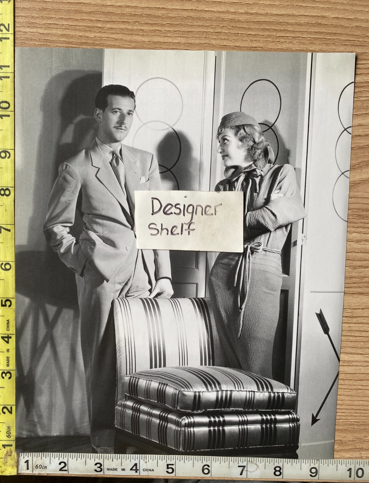 Joan Crawford & Adiran Fashion Designer 1932 Book Photograph