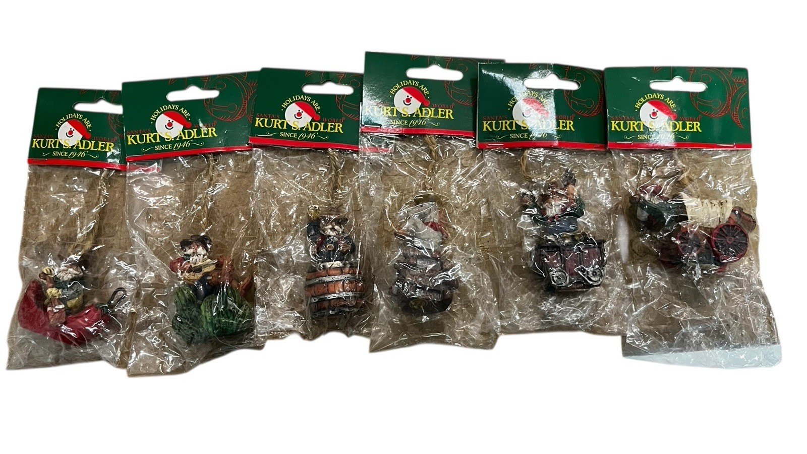 (6) Cowboy Ornaments Kurt Adler Cowboys Lot Of 6 - (2 inch)