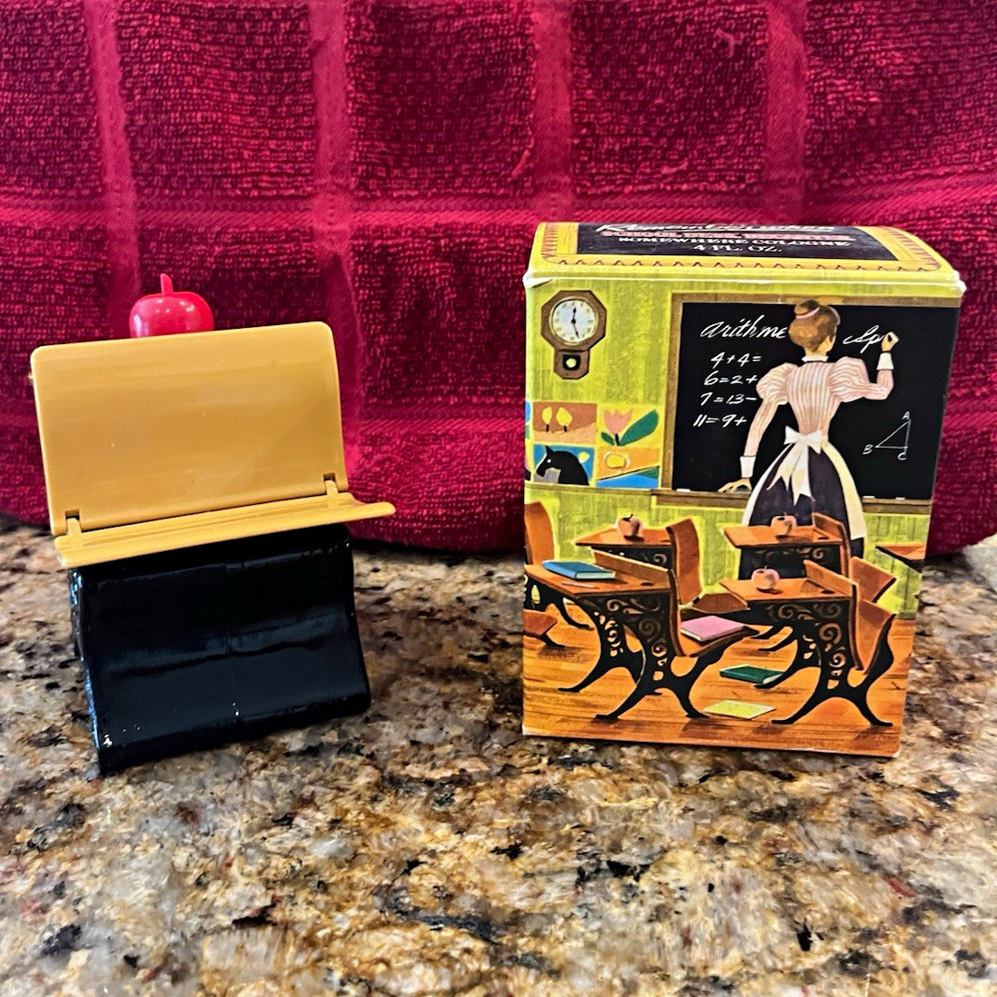 Vintage Avon Remember When School Desk Cologne Bottle Decanter 4 fl oz w/ Box