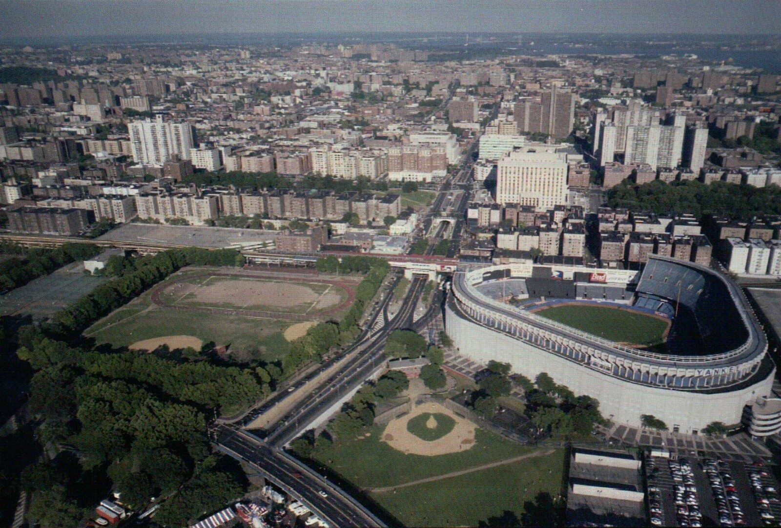 Aerial View of Yankee Stadium, The Bronx New York City NY, Baseball --- Postcard