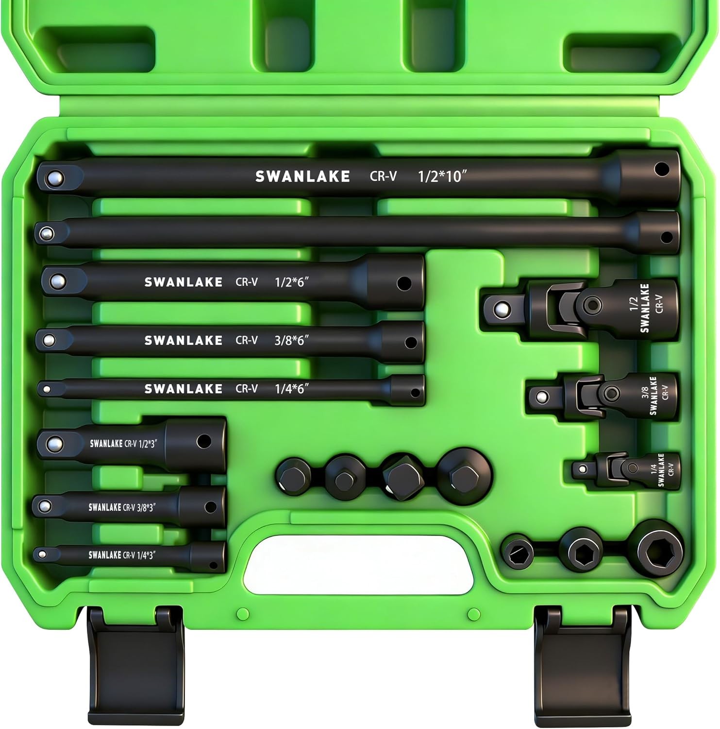 18-piece Impact Socket Extension Set Tools, Swivel Universal Joint