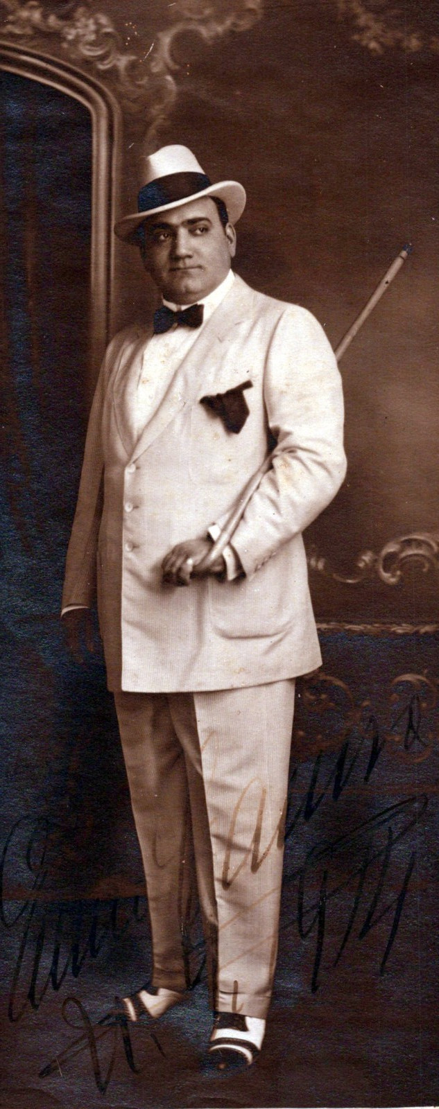 RARE 1914 ENRICO CARUSO ICONIC TENOR SIGNED AUTOGRAPH ORIGINAL PHOTO 535