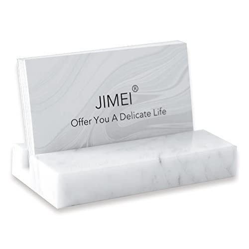 JIMEI Business Card Holder for Desk Marble Business Card Display Holders Desktop