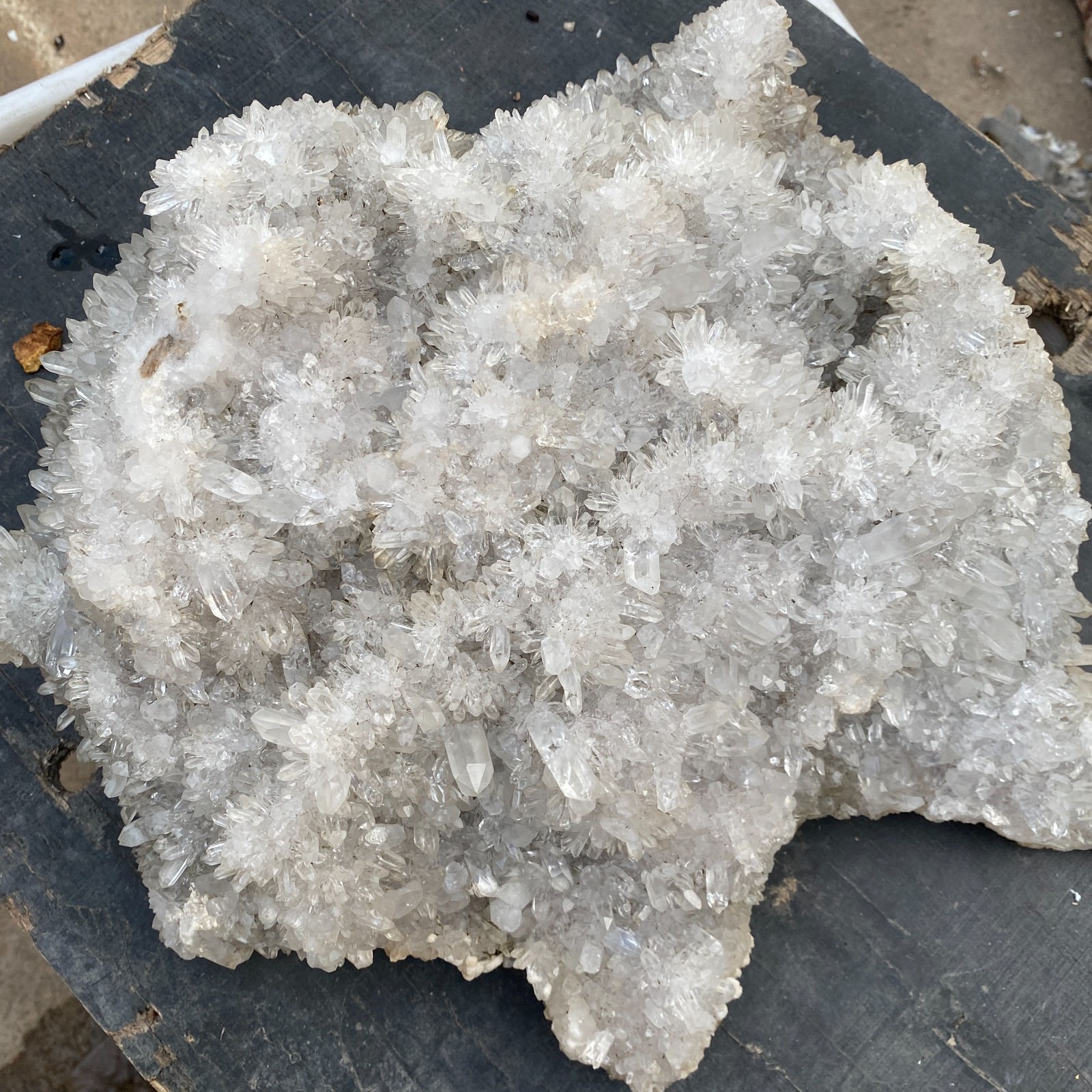 29.1lb Natural Clear White Quartz Cluster Chrysanthemum Crystal Rough Specimen