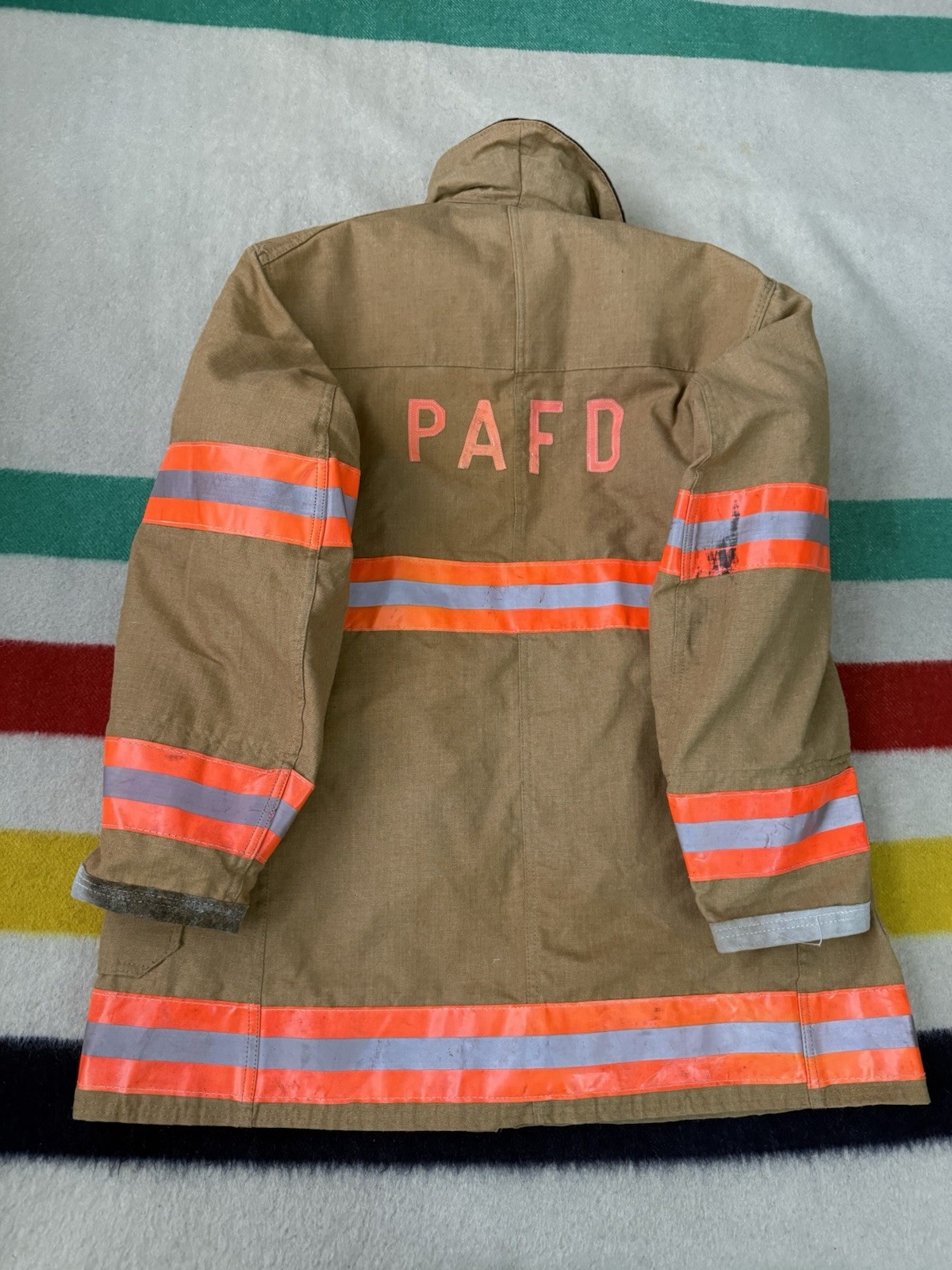Vintage 80s Globe Lobster Clasp Fireman Firefighter Jacket New Jersey 2X XXL