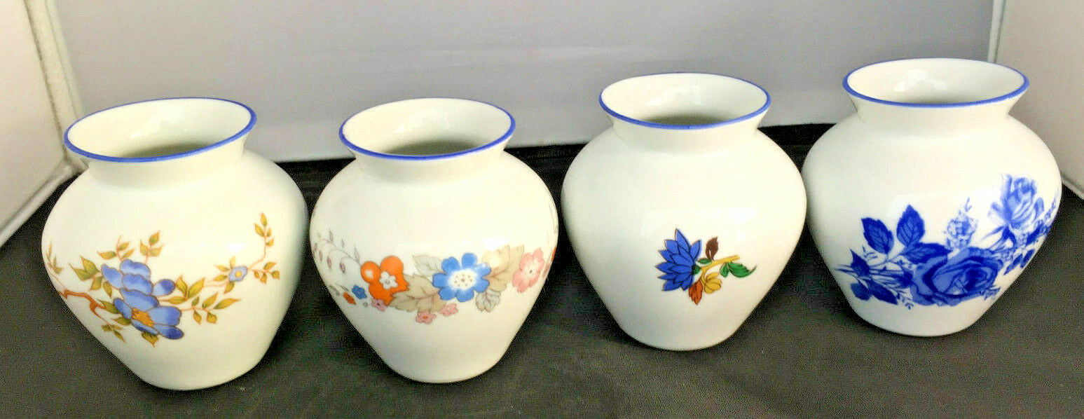 Set of 4 Vintage Leart Mini Vase made In Brazil Set of 4 Vintage Leart Mini Vase made In Brazil