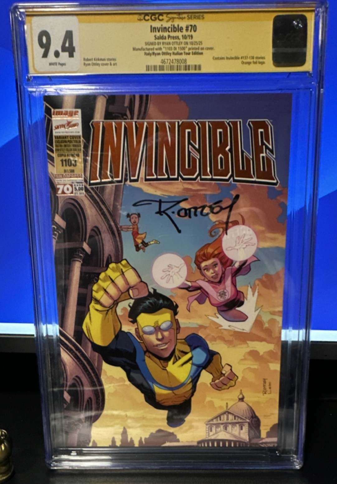 Salda Press CGC 9.4 Variant Invincible #70 Signed Ryan Ottley