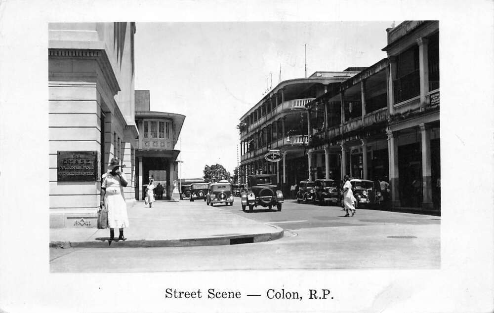 Colon Panama Street Scene Real Photo Vintage Postcard AA73761 Colon Panama Street Scene Real Photo Vintage Postcard AA73761
