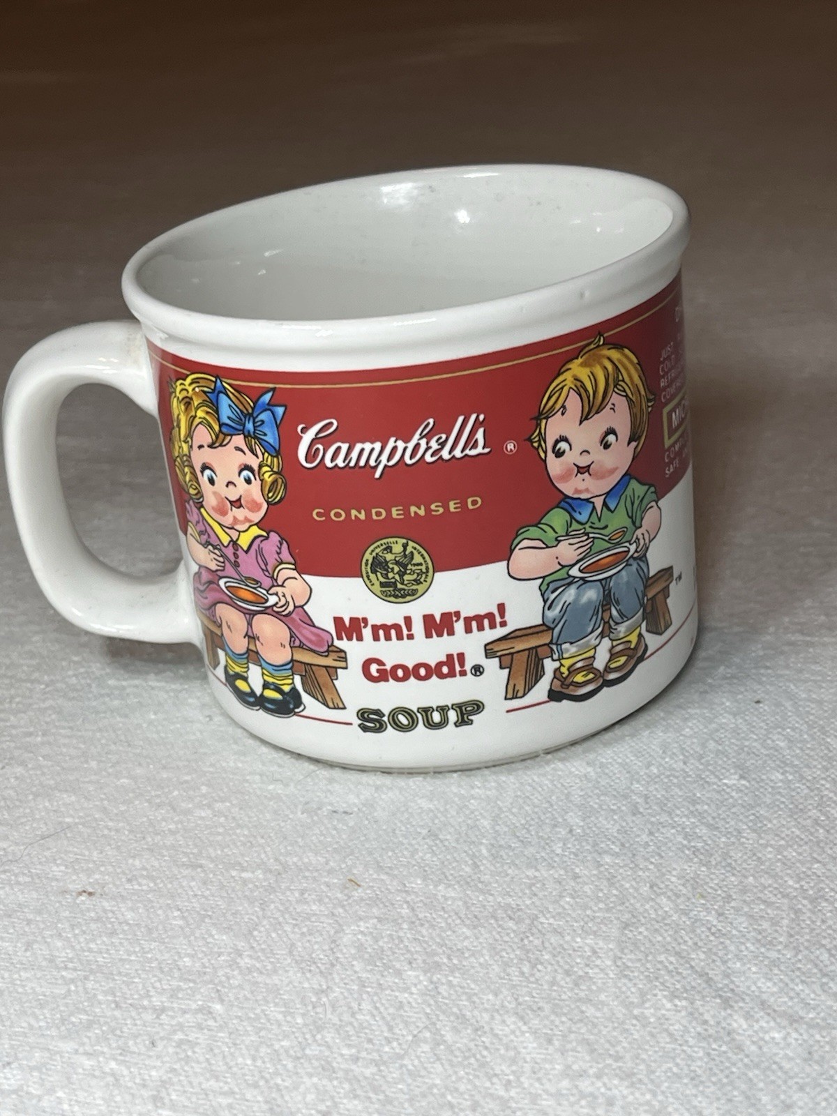 Vintage 1993 Campbell’s Soup Mug Westwood Ceramic Kids On Bench M’m M’m Good Cup