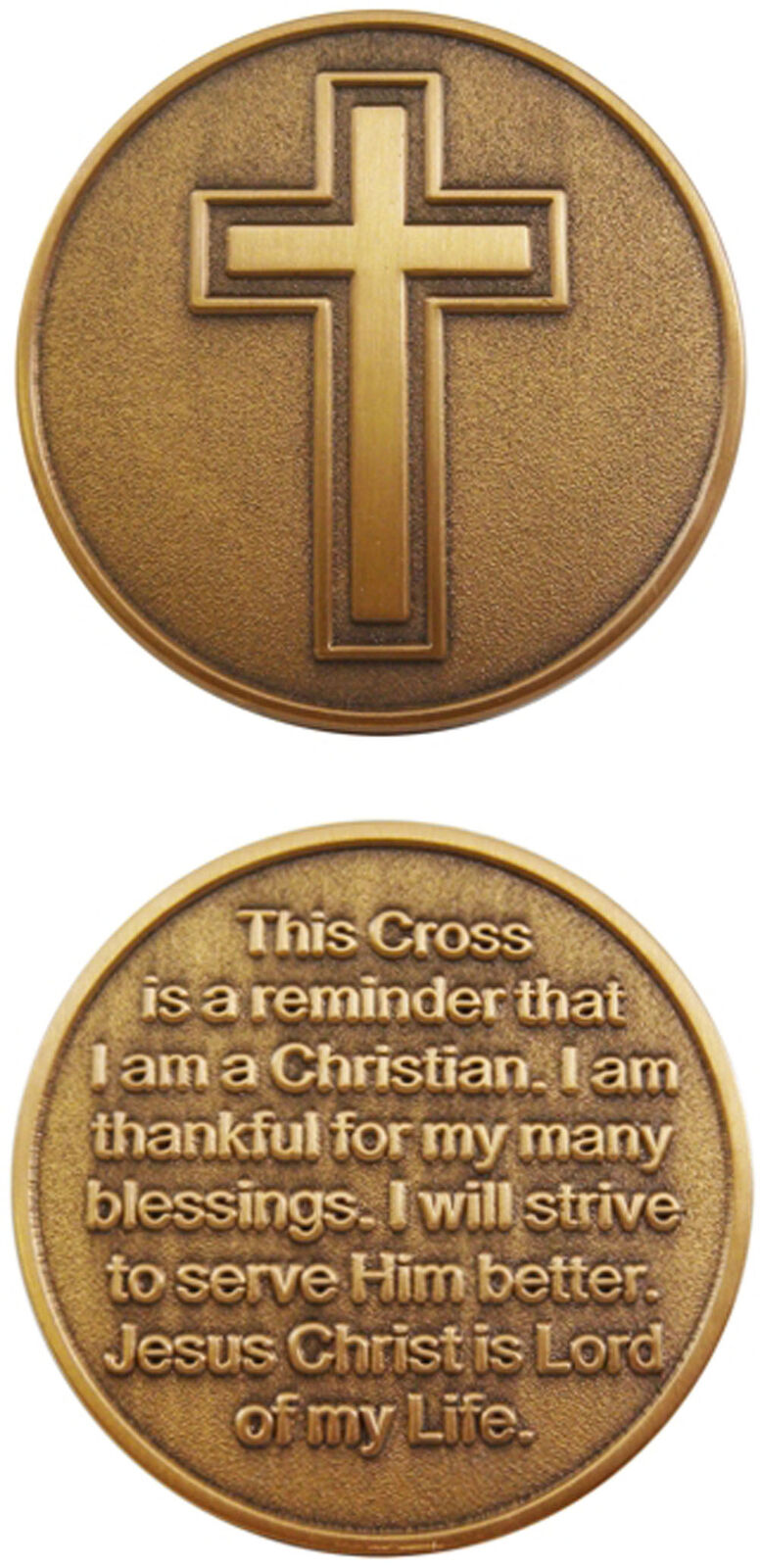 Christian Cross / Jesus Christ is Lord - Challenge Coin 2575