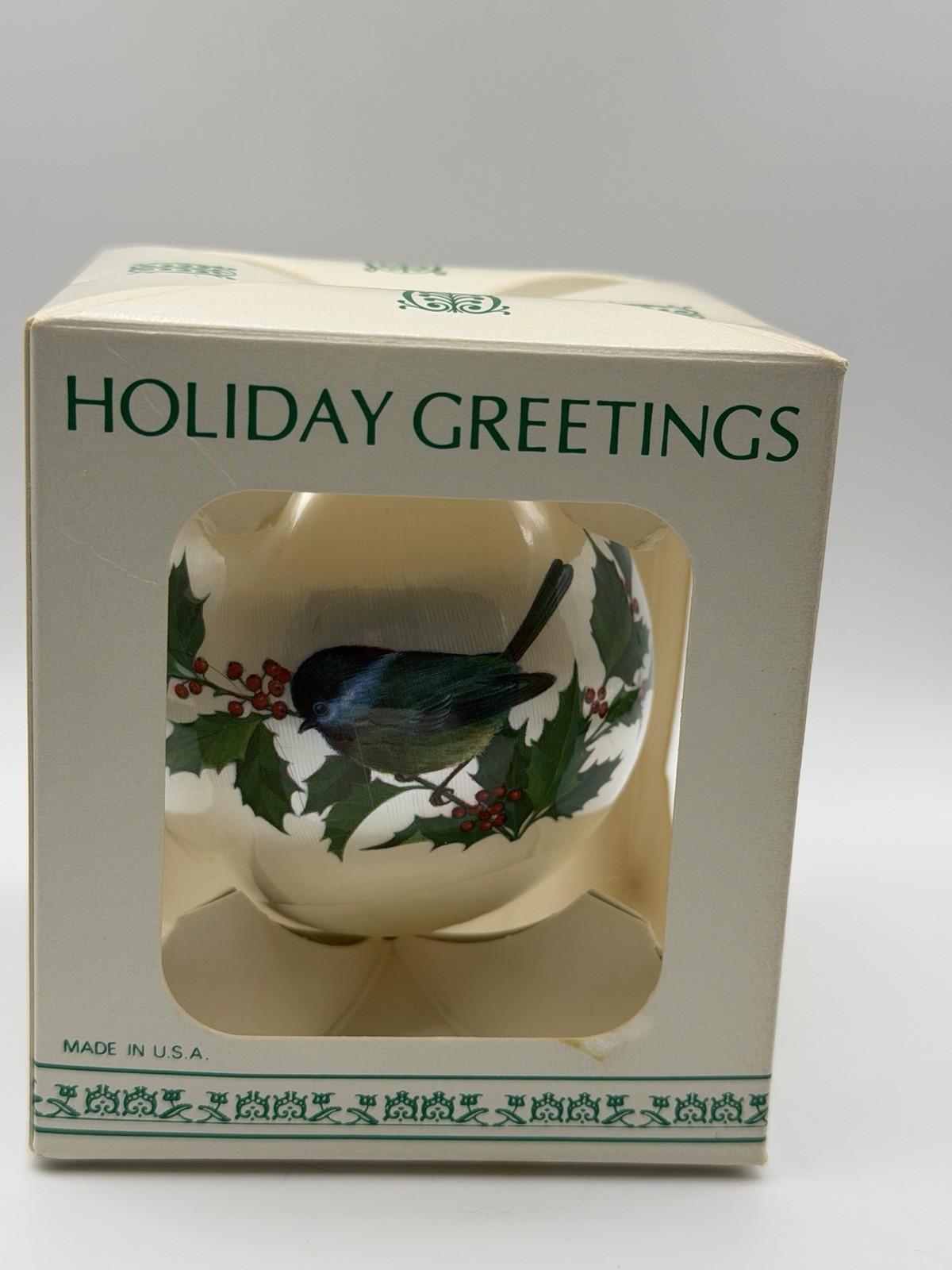 Goebel Holiday Greetings December’s Song Chickadee Christmas Ball Ornament