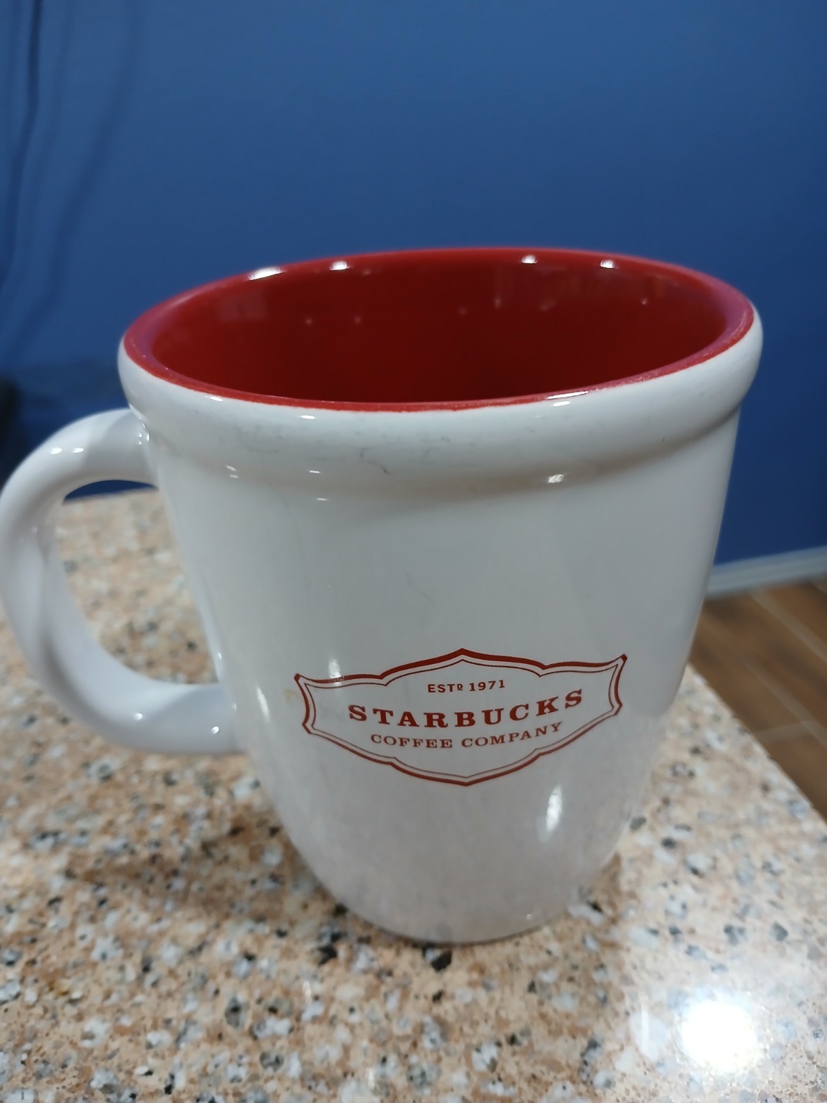 Starbucks 13oz Ceramic Mug, 2006, red interior