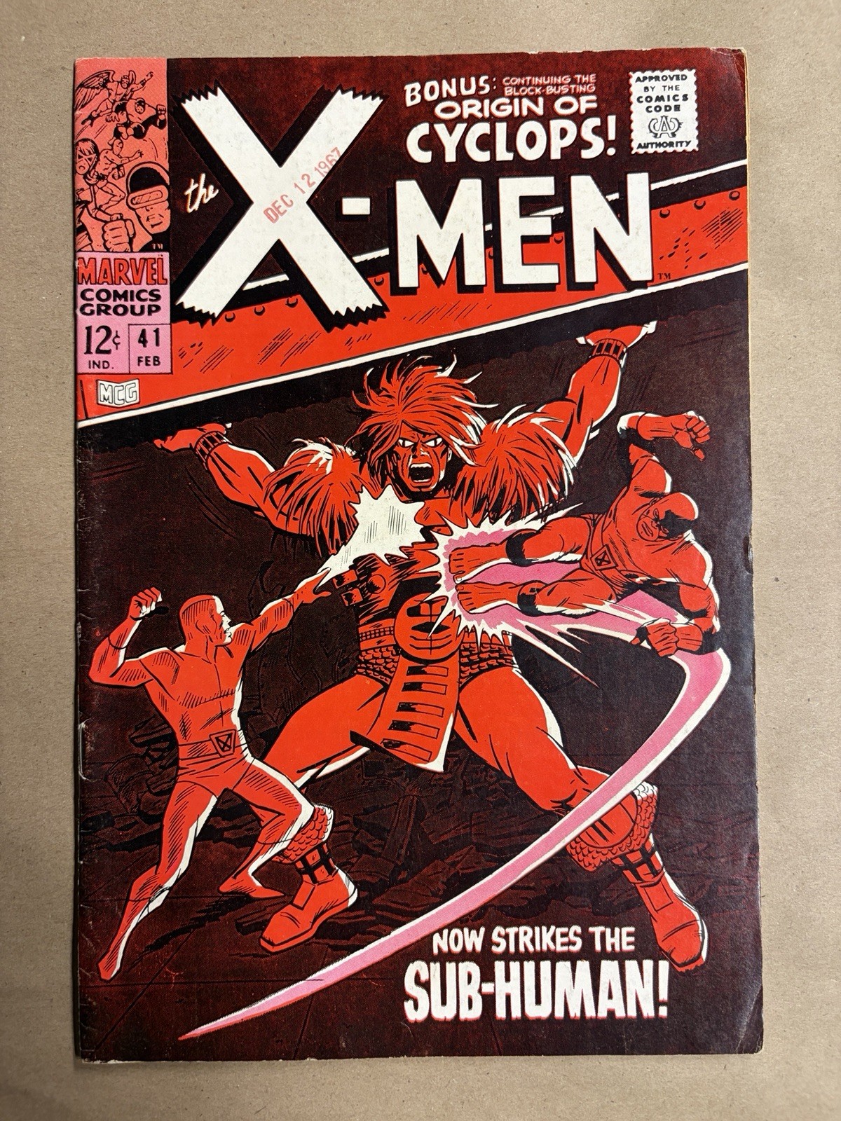 X-Men # 41  (1968 ) Origin & 1st App Grotesk Origin of Cyclops Marvel Comics