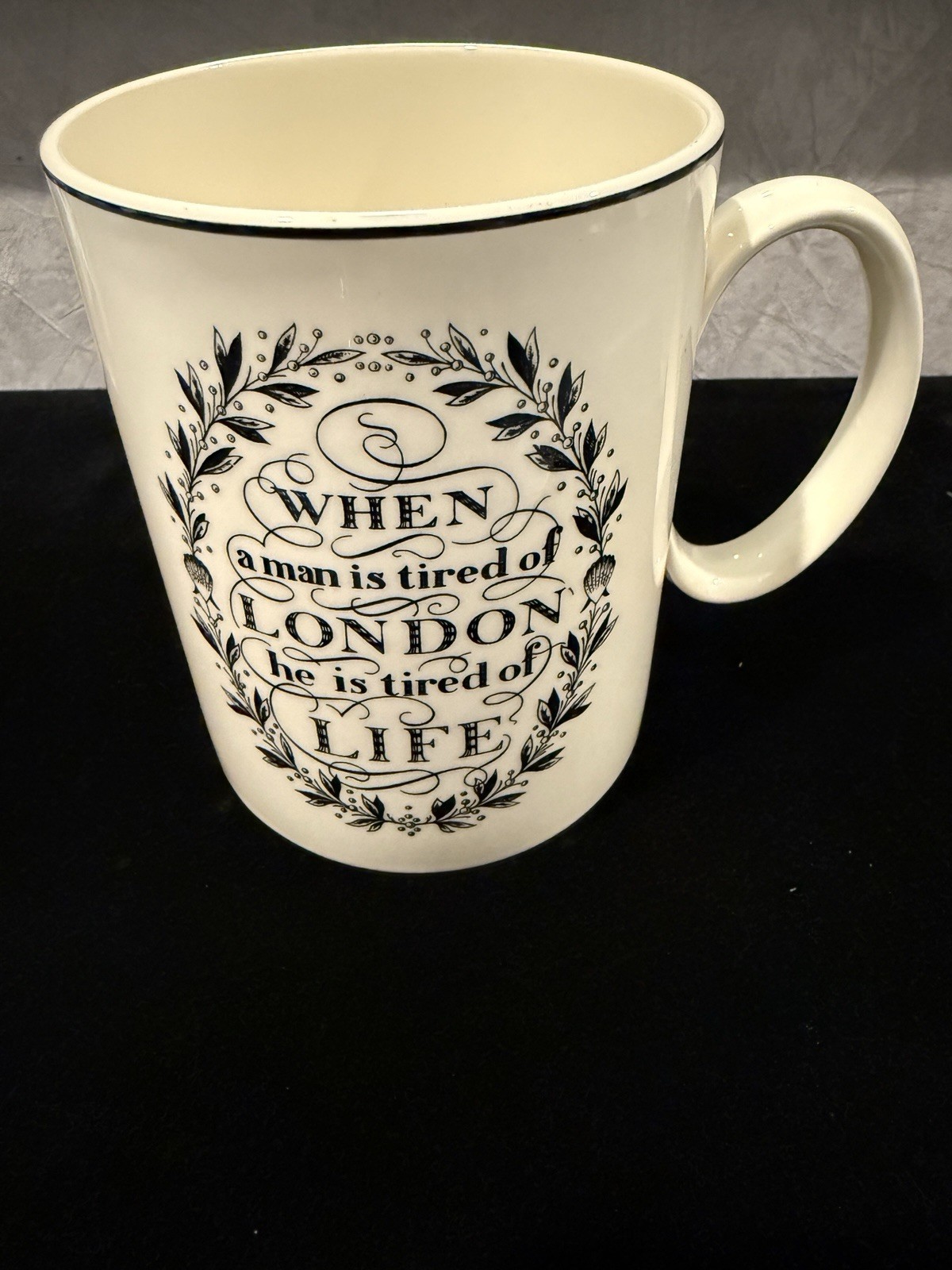 Wedgwood 1966 London Mug Poem Quote Samuel Johnson William Wordsworth
