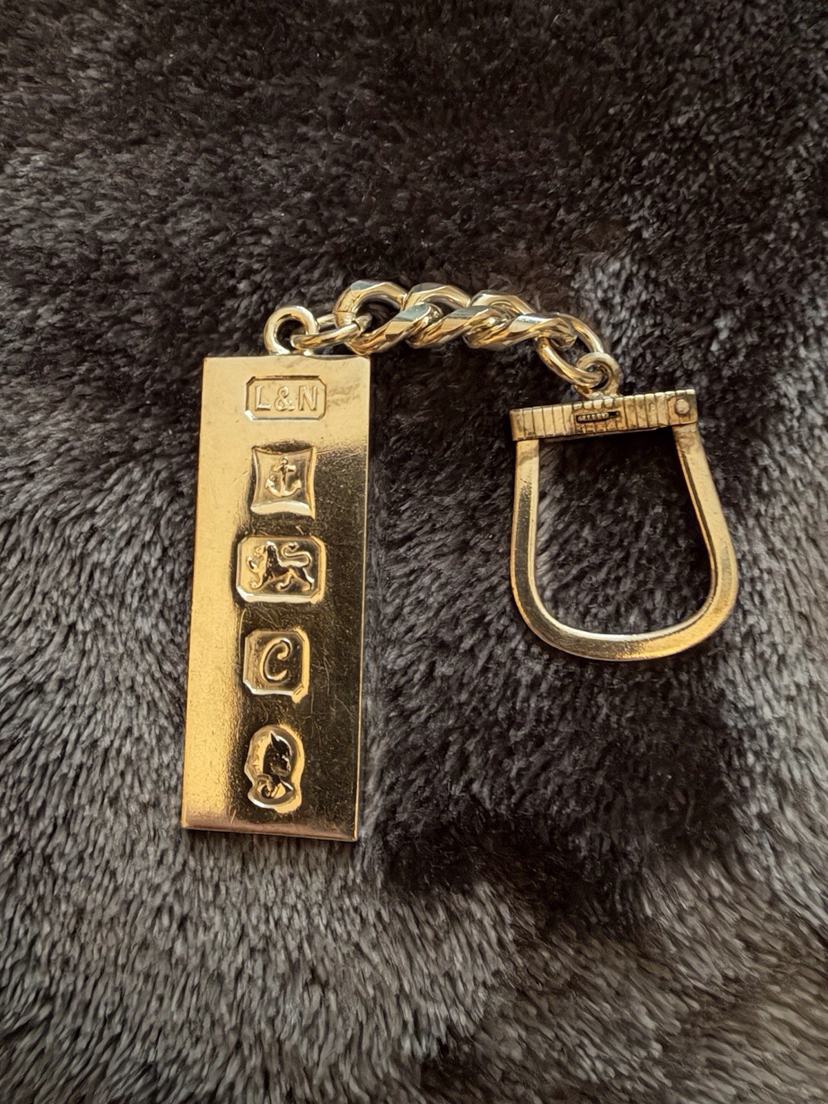 STERLING SILVER 1977 Jubilee Ingot Key Chain
