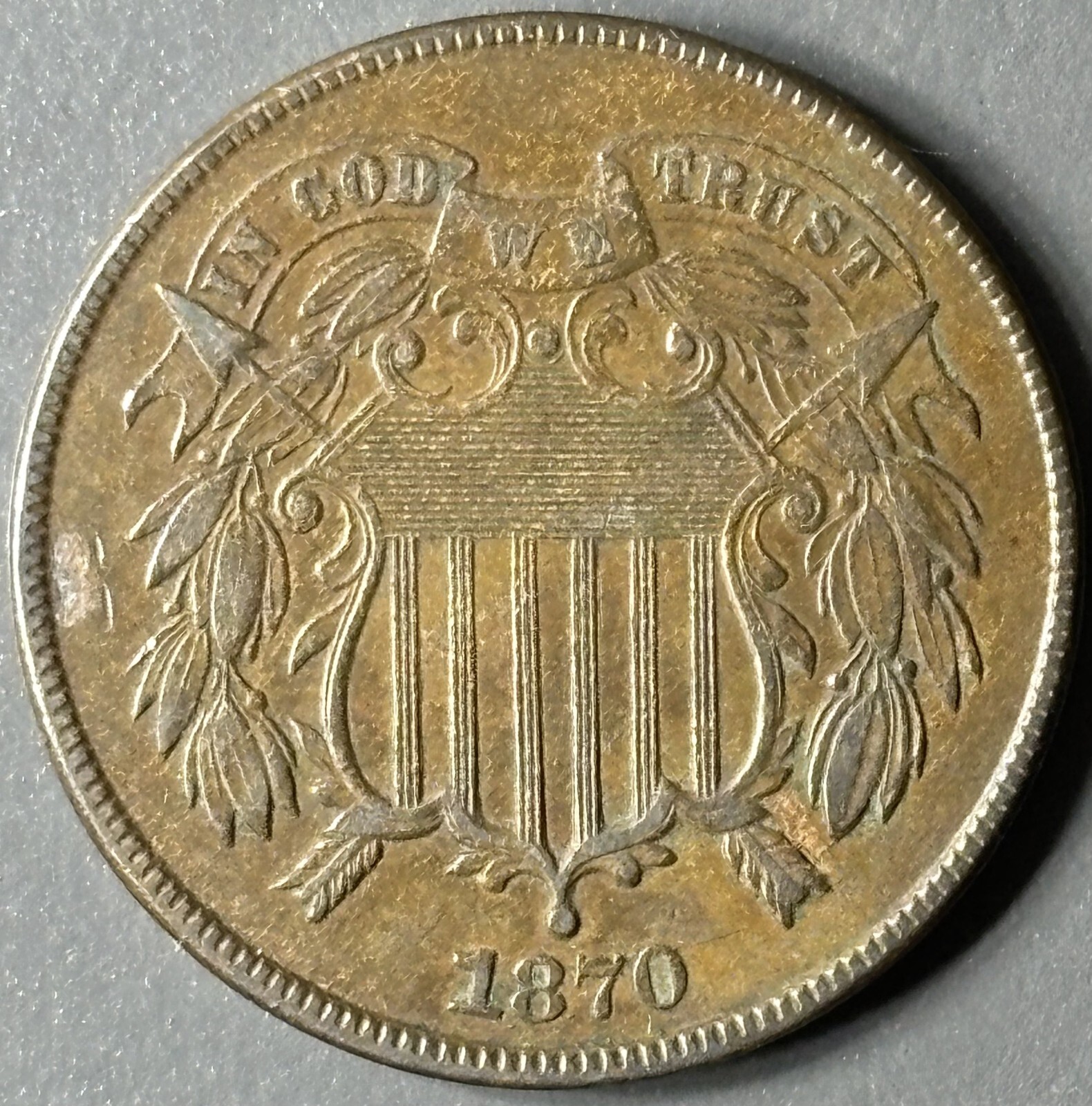 1870 Two Cent Piece, PROOF, *Incredibly Scarce* Flashy Choice GEM PR++ 1870 Two Cent Piece, PROOF, *Incredibly Scarce* Flashy Choice GEM PR++