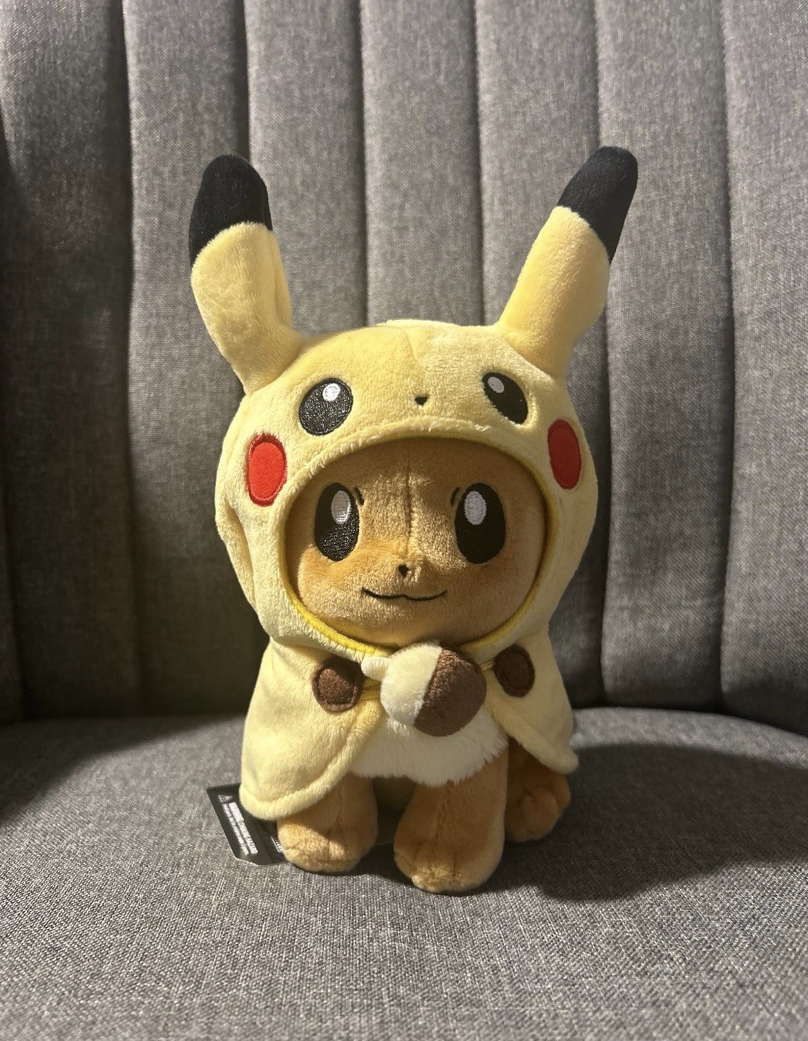 Pokemon Center Pikachu Poncho Eevee Plush w/Tags Authentic NEW