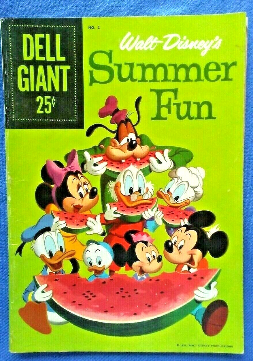 Walt Disney\'s SUMMER FUN #2, DELL, 84pg GIANT 1959, 7.0FN/VF Walt Disney\'s SUMMER FUN #2, DELL, 84pg GIANT 1959, 7.0FN/VF