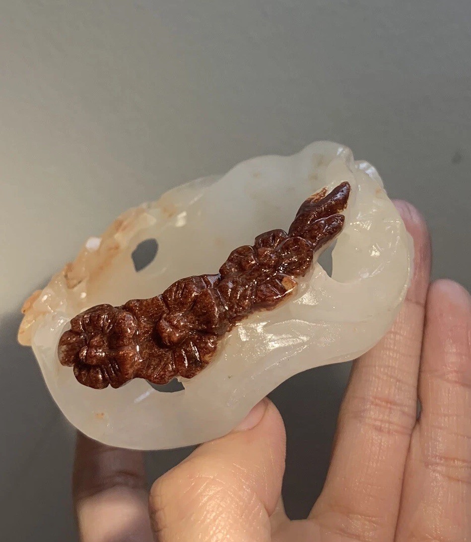 Special Price！58mm Natural Golden Silk Jade Bangle Sculpture