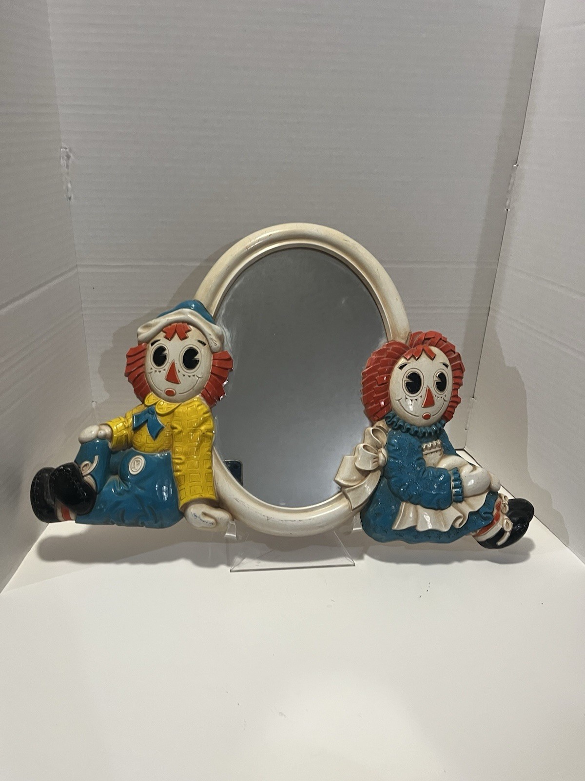 VTG 1977 Bobbs-Merrill Company “Raggedy Ann and Andy” Molded Plastic Wall Mirror VTG 1977 Bobbs-Merrill Company “Raggedy Ann and Andy” Molded Plastic Wall Mirror