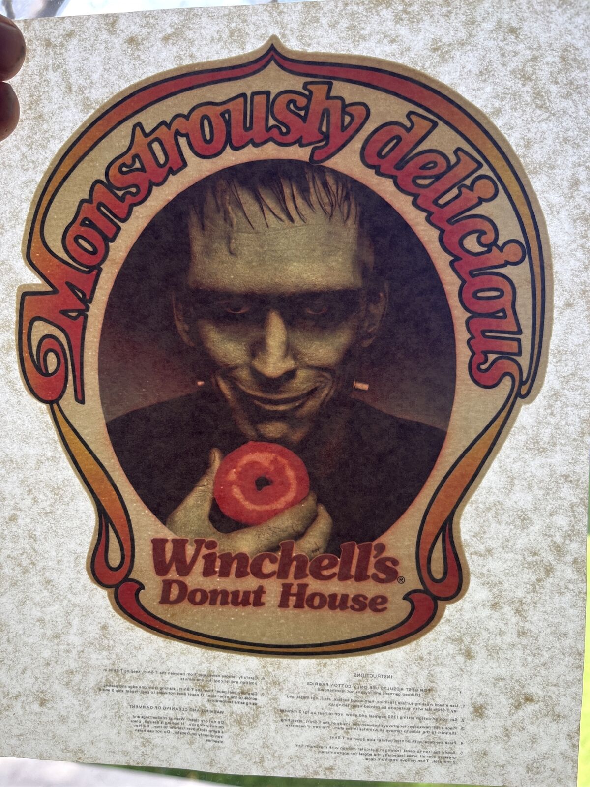 Winchells Donut House Monstrously Delicious Iron On 1977
