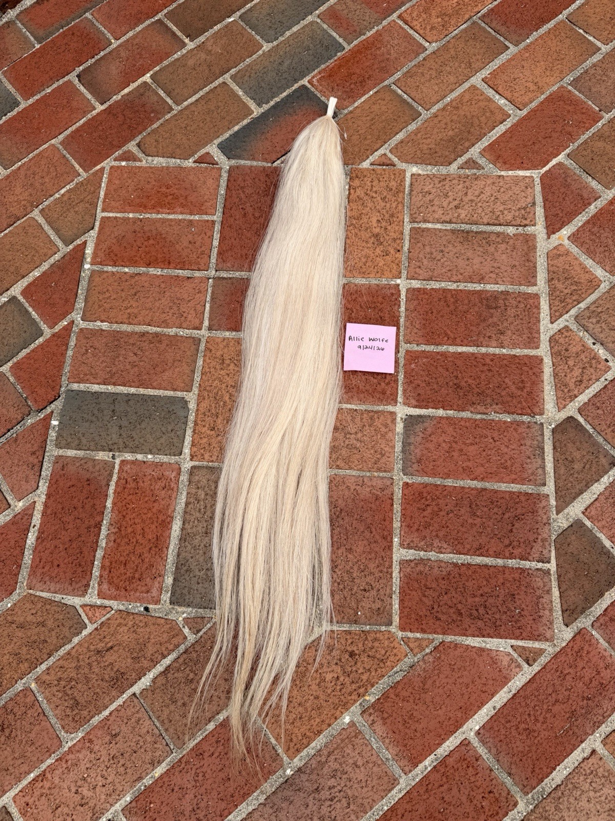 Natural White Palomino Fake Horse Tail