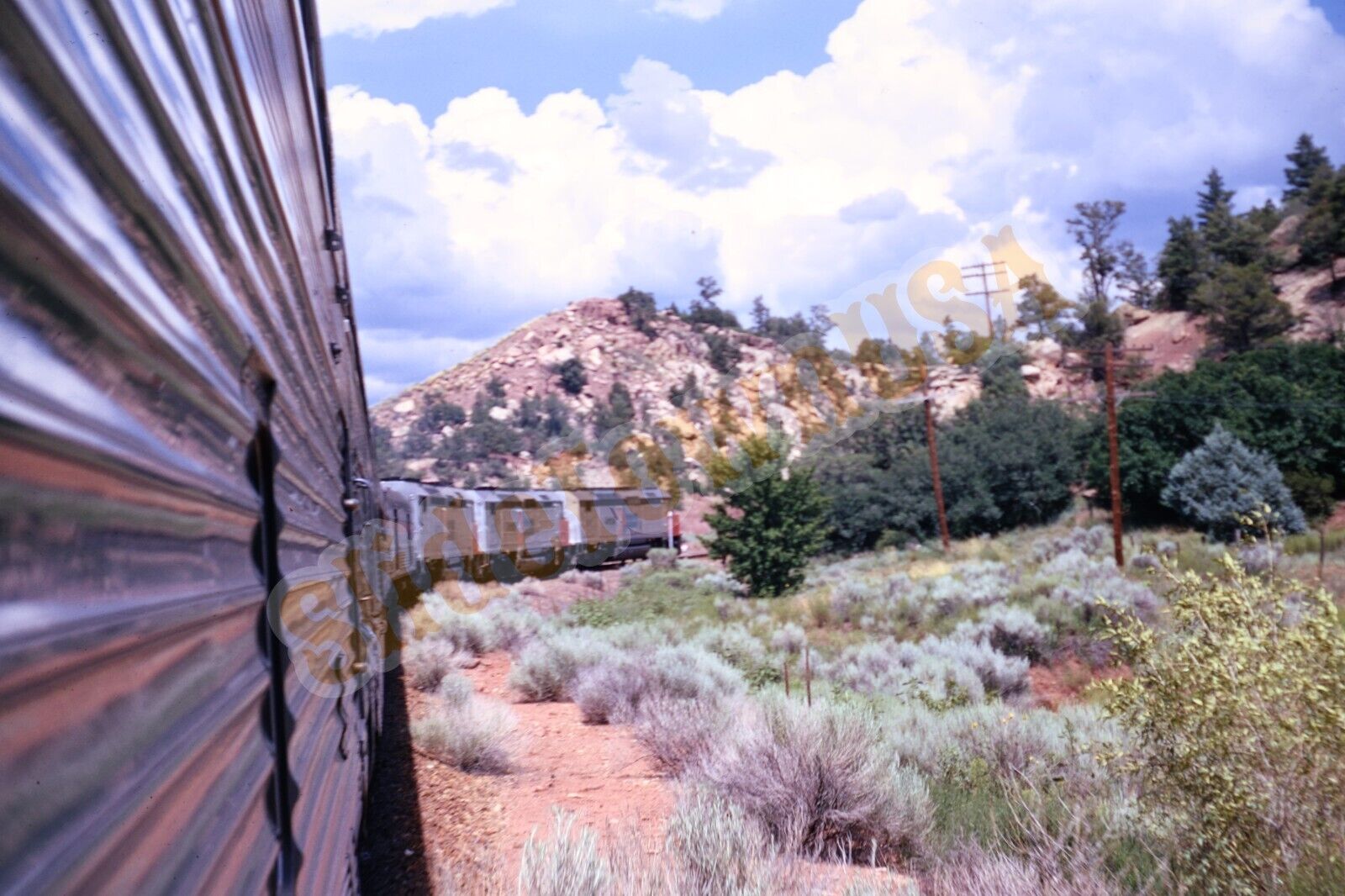 Vtg 1973 Train Slide AMTK Amtrak Santa Fe EL Capitan X1F133
