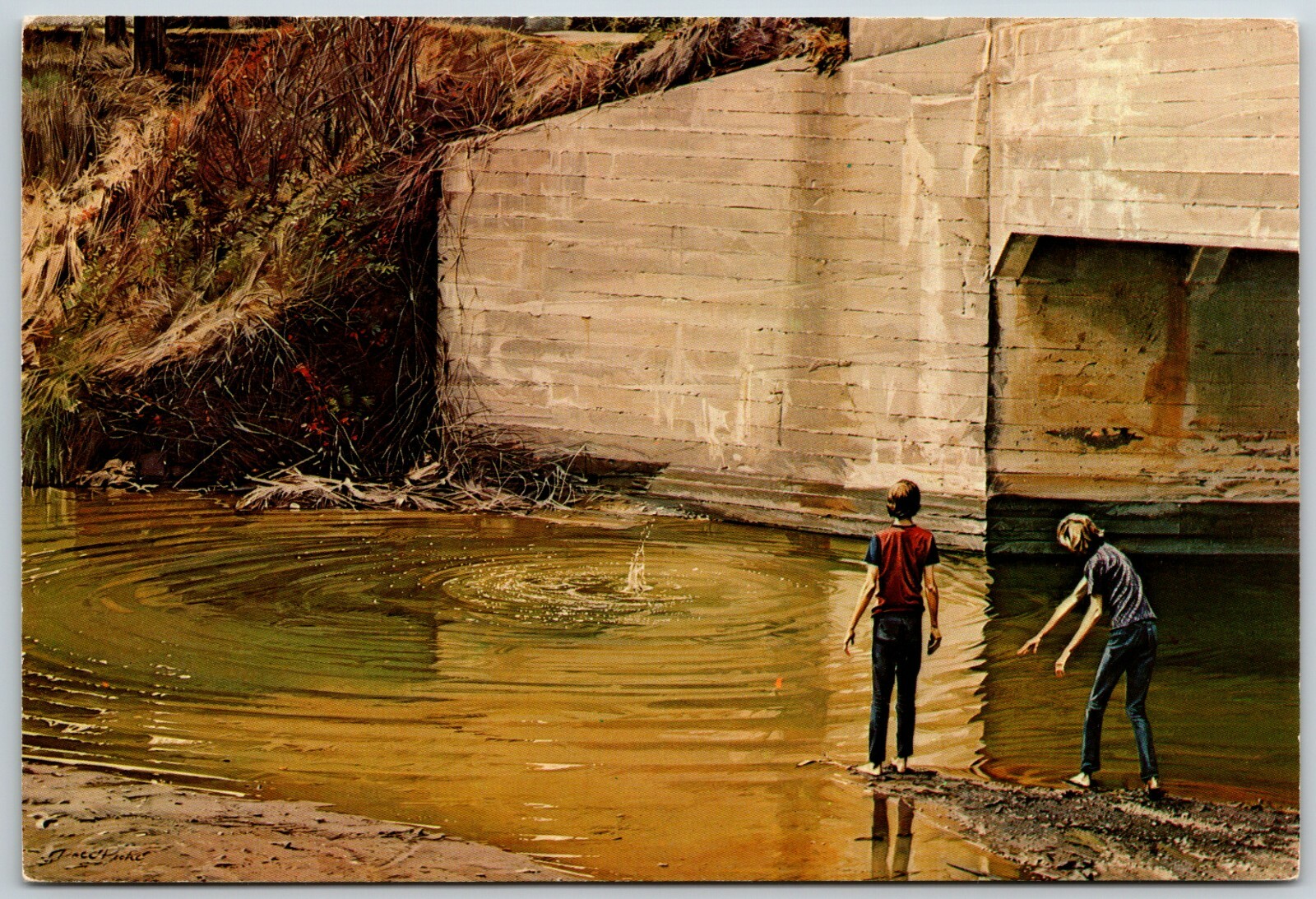 Saturday at San Simeon, Painting - Postcard