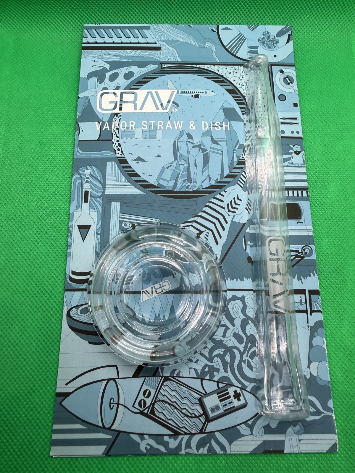 GRAV Quartz Vapor Straw and Dish Tobacco Smoke 