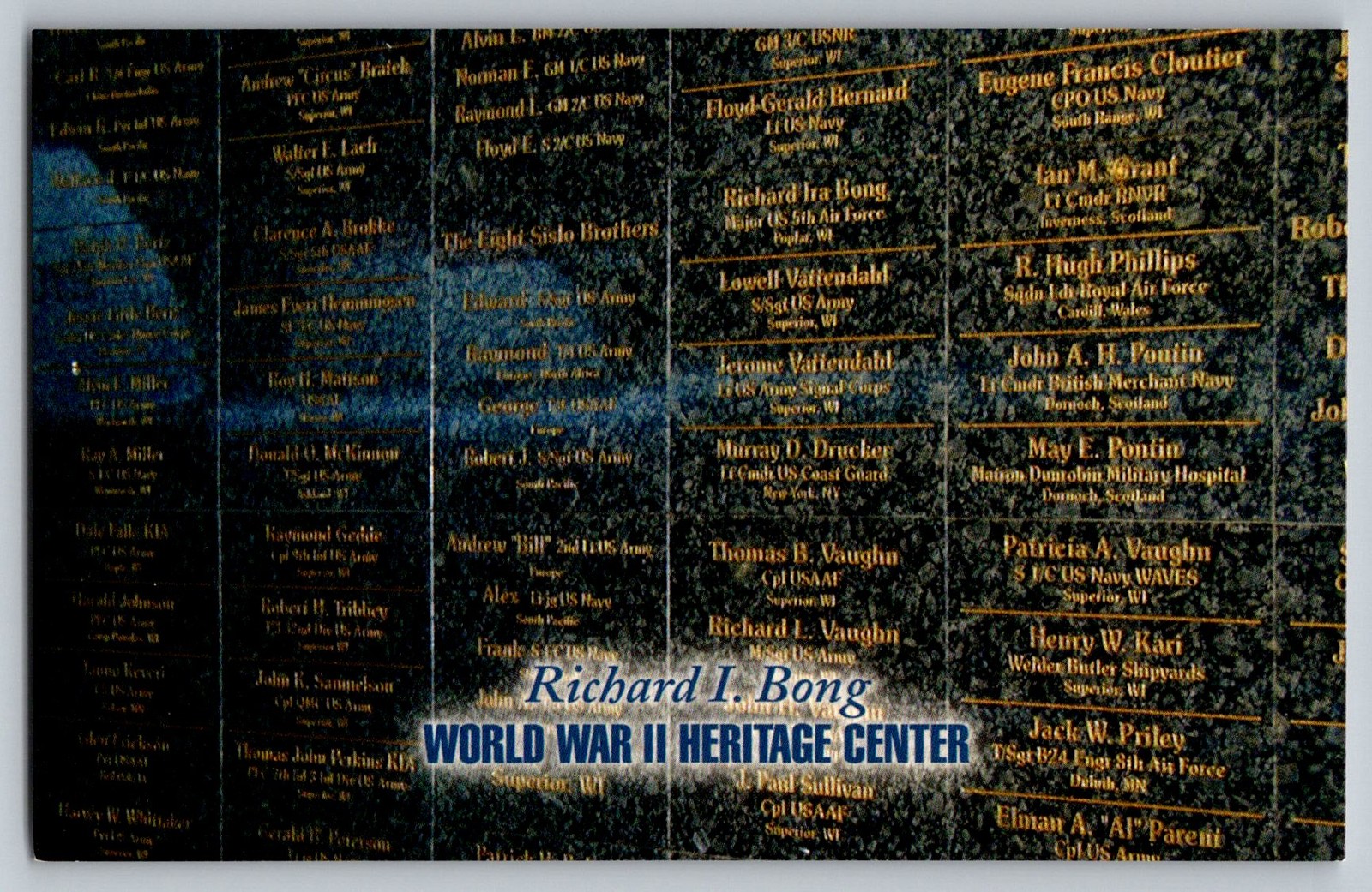 Postcard - Richard I. Bong Wwii Heritage Center Superior, Wi
