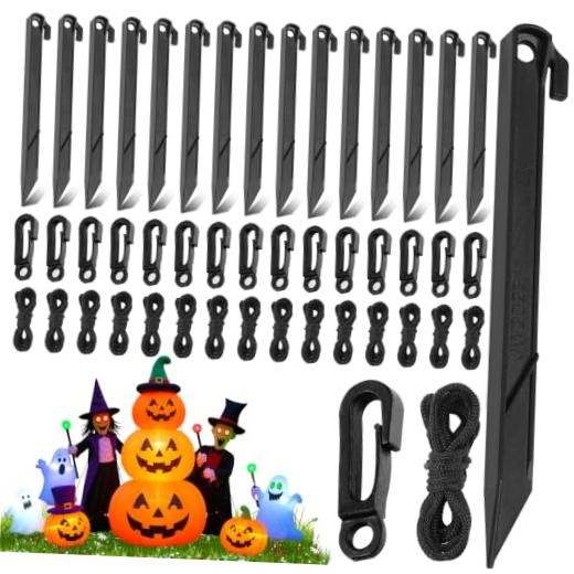48Pcs Inflatable Stakes W/Tether&Hooks for Halloween Christmas Decorations