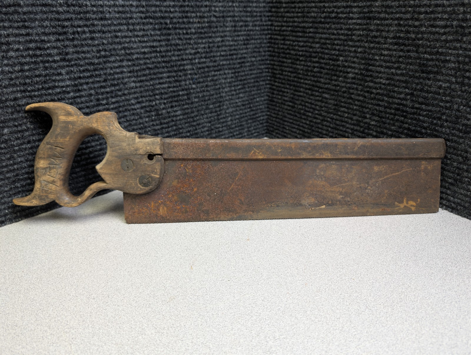 VINTAGE HENRY DISSTON & SONS MITER SAW 18” Small Handle Prong Repair
