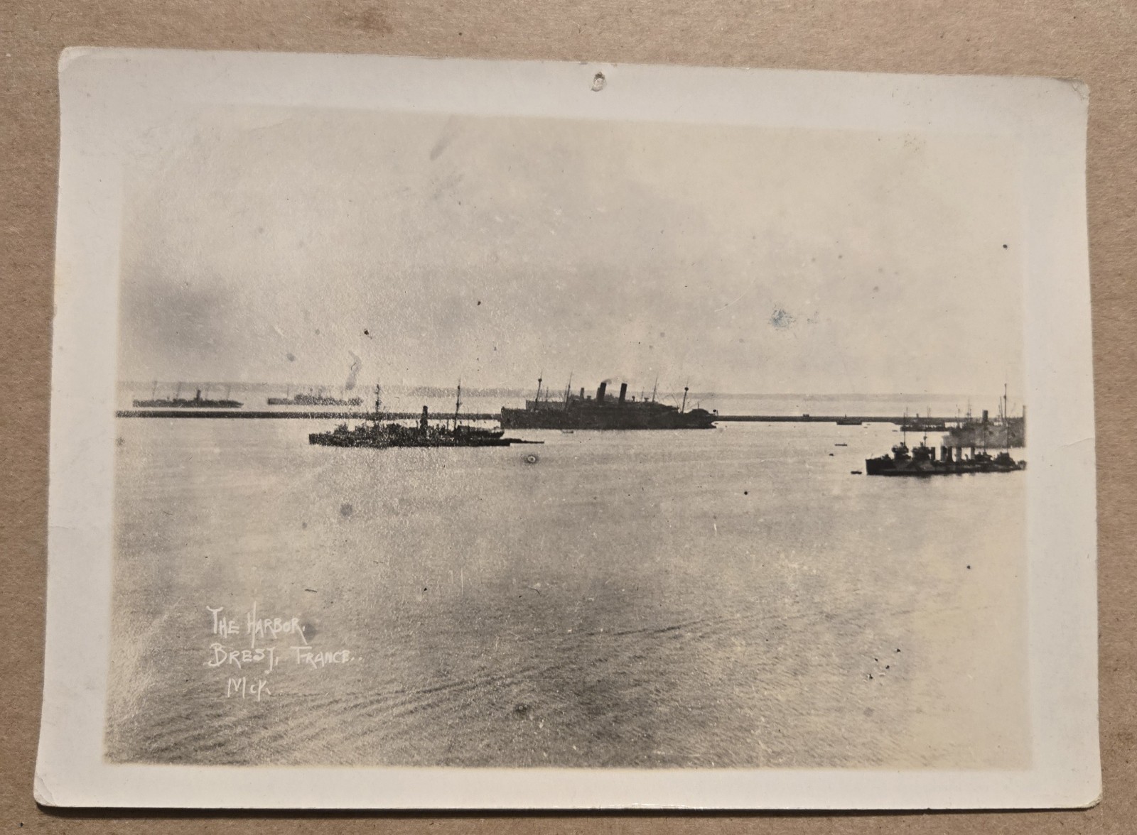 WW1 Brest Harbor France Ships 7\