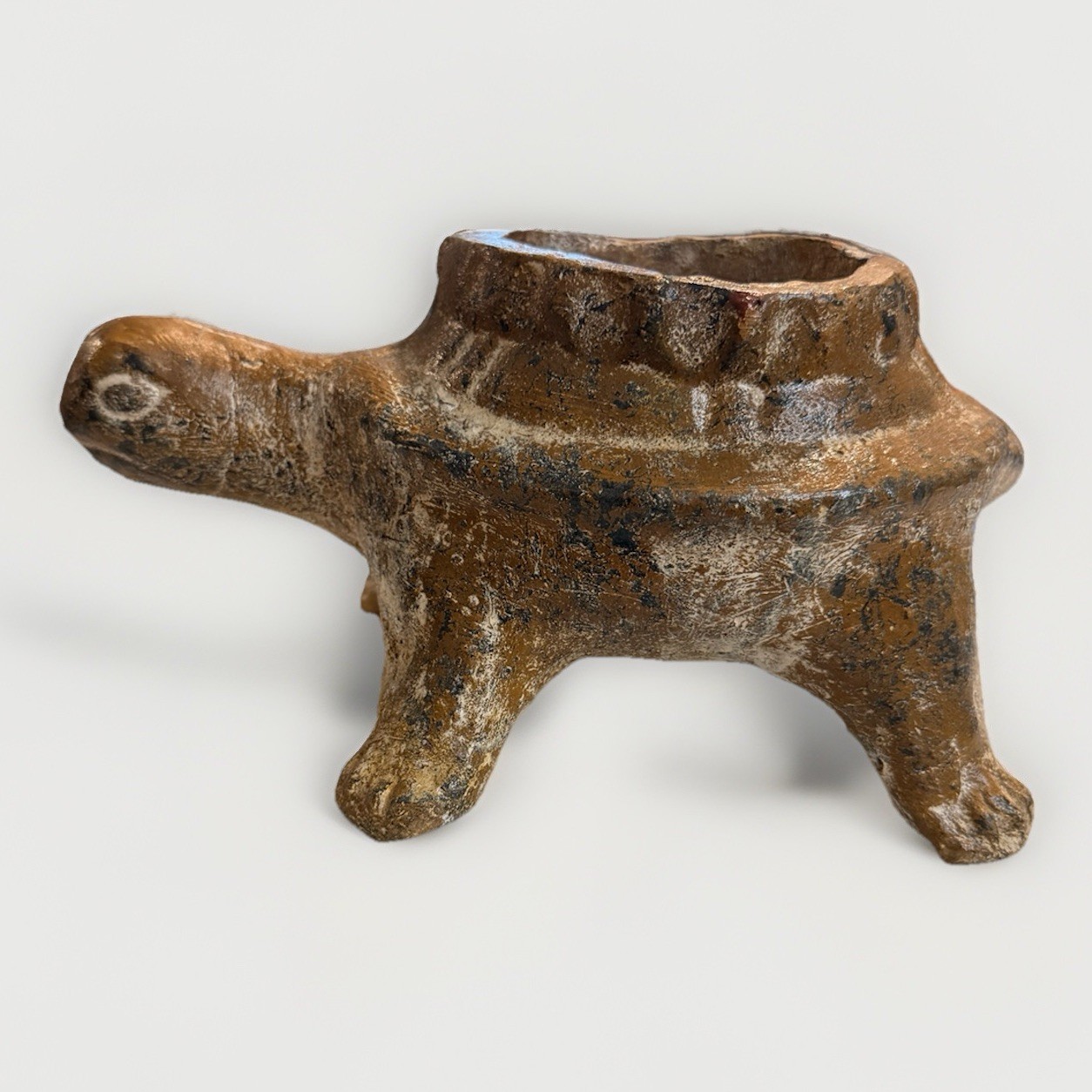 Concrete? Pottery Turtle Planter Primitive Rustic