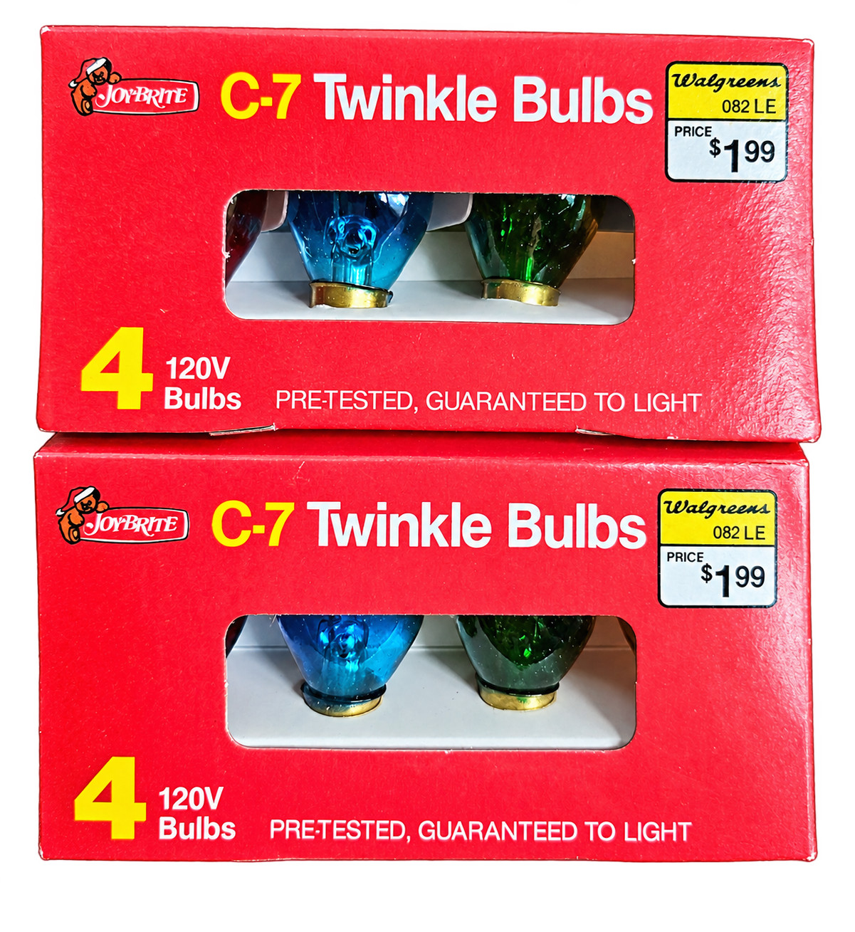 Vtg C7 Twinkle Bulbs Replacement Red Blue Green Orange 2- 4 Packs Walgreens  NEW